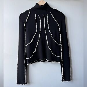 Sea New York "Elin" Ribbed Deconstructed Sweater -Size XL